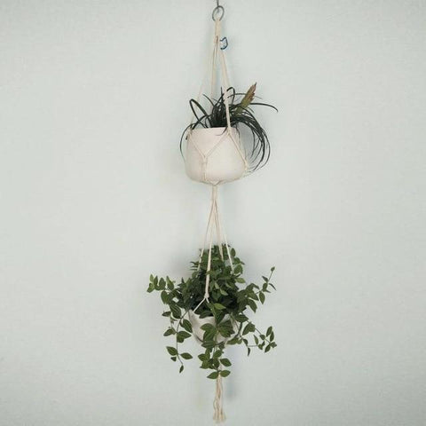 High Quality Pot Holder Macrame Plant Hanger Hanging Planter Basket Natural Fine Hemp Rope Braided Craft Drop Shipping