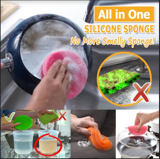Silicone Sponge Dish Washing Brush