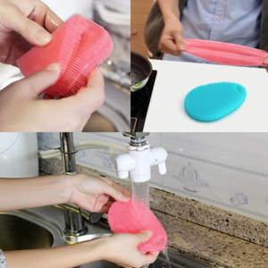 Silicone Sponge Dish Washing Brush