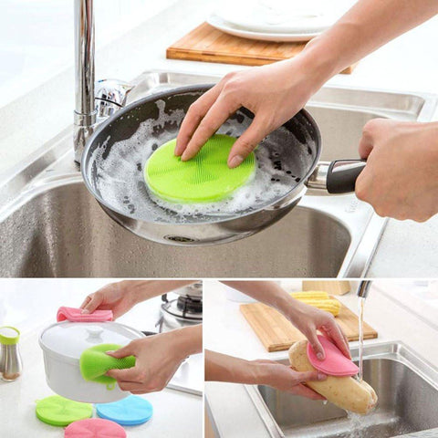 Multi-function Silicone Sponge Scrubber (3 pcs set)